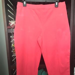 Isaac Mizrahi Stretch Ankle Pant Coral like new